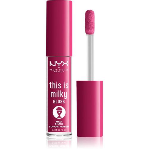 Nyx Professional Makeup This Is Milky Gloss Milkshakes Brillant À Lèvres Hydratant Avec Parfum Teinte 12 Malt Shake 4 Ml 