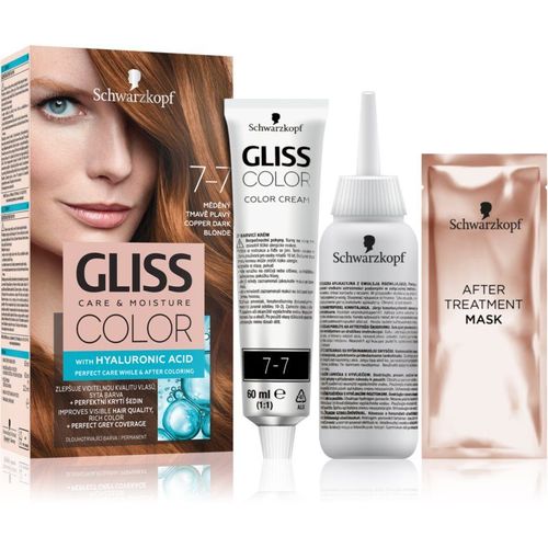 Schwarzkopf Gliss Color Coloration Cheveux Teinte 7-7 Copper Dark Blonde 