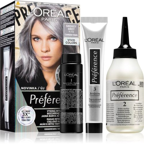 L?Oréal Paris Préférence Vivids Coloration Cheveux Teinte 9.112 Smokey Grey 1 Pcs 