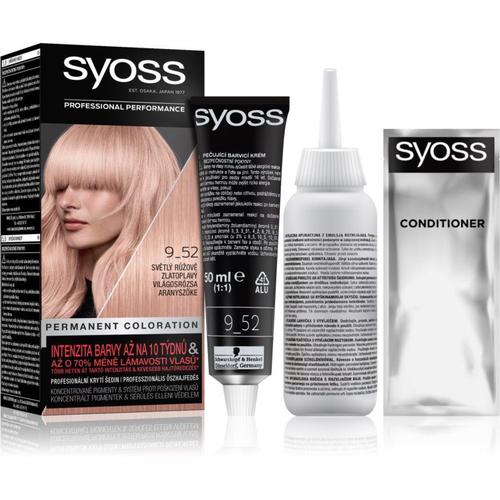 Syoss Color Coloration Cheveux Permanente Teinte 9-52 Light Rose Gold Blond 