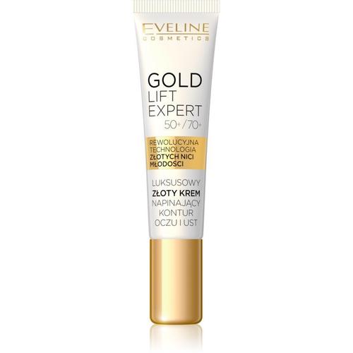 Eveline Cosmetics Gold Lift Expert Crème Lissante Contour Des Yeux Et Lèvres 15 Ml 