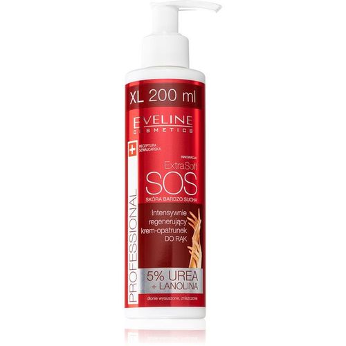 Eveline Cosmetics Extra Soft Sos Crème Mains Pour Peaux Sèches Et Fatiguées Avec Pompe Doseuse 200 Ml 