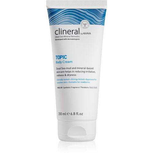 Ahava Clineral Topic Crème Pour Le Corps Apaisante Pour Peaux Atopiques 200 Ml 