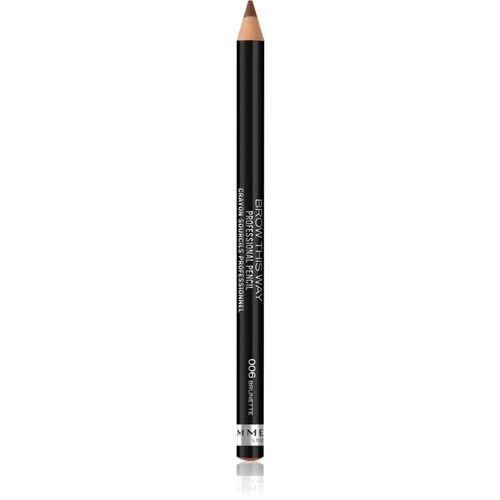 Rimmel Brow This Way Crayon Pour Sourcils Avec Brosse Teinte 006 Brunette 1,4 G 