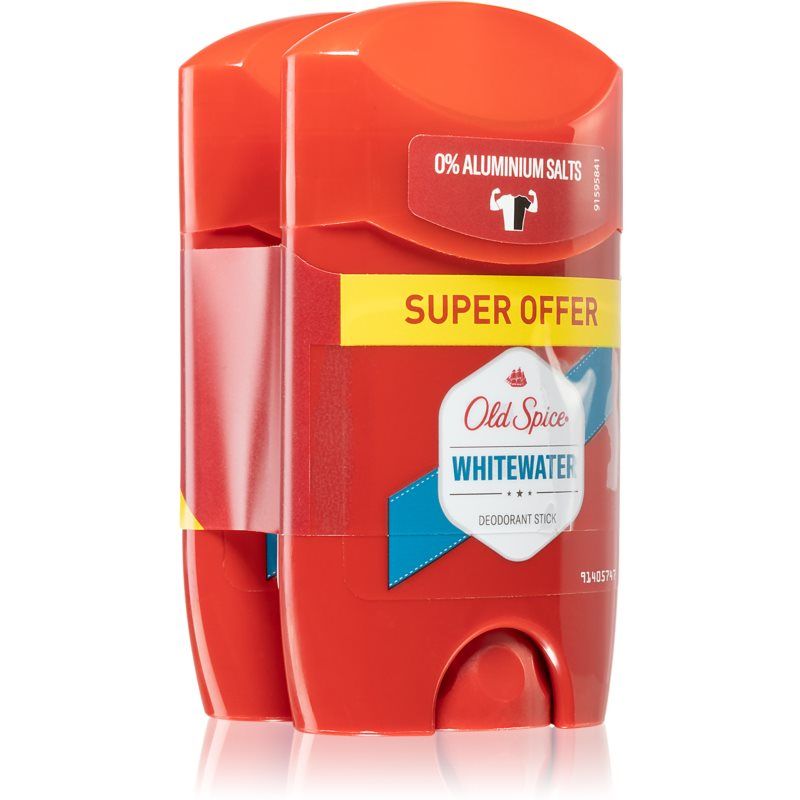 Old Spice Whitewater Déodorant Solide Pour Homme 2x50 Ml 