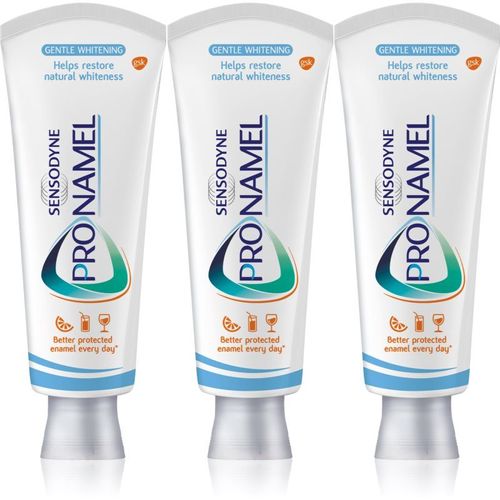 Sensodyne Pro-Namel Whitening Dentifrice Blanchissant Pour Dents Sensibles 3x75 Ml Blanc