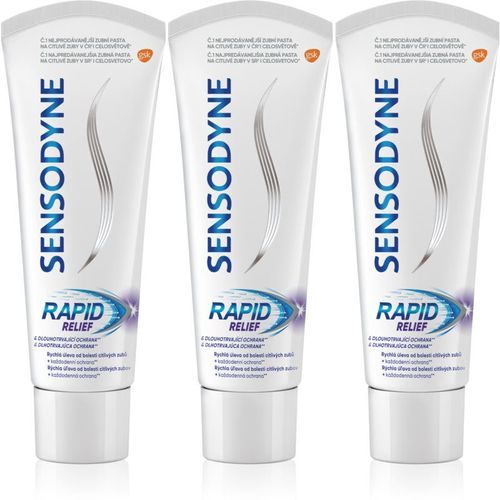 Sensodyne Rapid Dentifrice Pour Dents Sensibles 3x75 Ml 