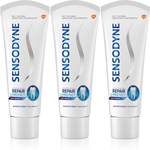 Sensodyne Repair & Protect Dentifrice Pour Dents Sensibles 3x75 Ml 