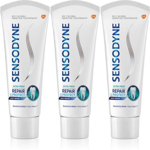 Sensodyne Repair & Protect Extra Fresh Dentifrice Protection Dents Et Gencives 3 X 75 Ml 