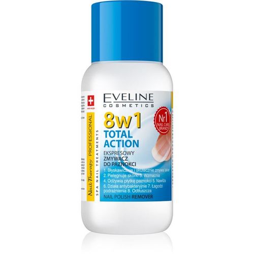 Eveline Cosmetics Nail Therapy Professional Dissolvant Ongles Sans Acétone 8 En 1 150 Ml 