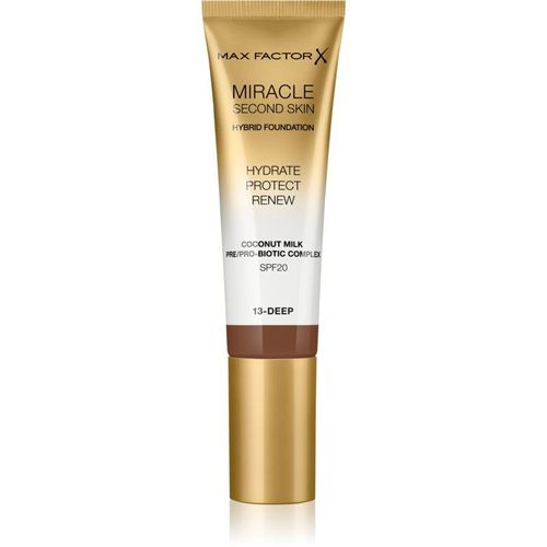 Max Factor Miracle Second Skin Fond De Teint Crème Hydratant Spf 20 Teinte 13 Deep 30 Ml 