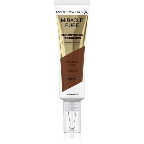 Max Factor Miracle Pure Skin Fond De Teint Longue Tenue Spf 30 Teinte 105 Ganache 30 Ml 