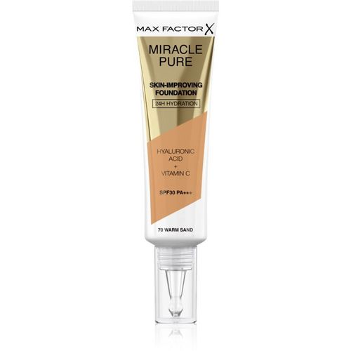 Max Factor Miracle Pure Skin Fond De Teint Longue Tenue Spf 30 Teinte 70 Warm Sand 30 Ml 