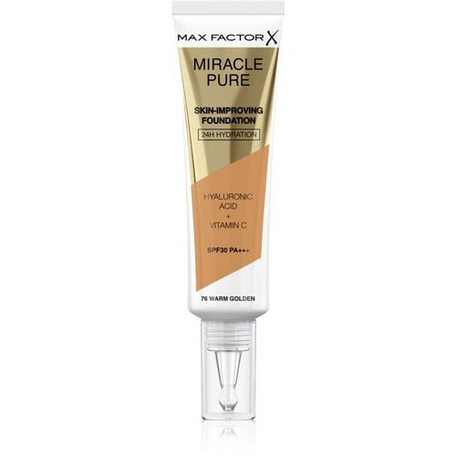 Max Factor Miracle Pure Skin Fond De Teint Longue Tenue Spf 30 Teinte 76 Warm Golden 30 Ml 