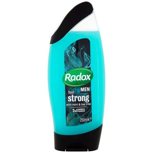 Radox Men Feel Strong Gel De Douche Et Shampoing 2 En 1 Mint & Tea Tree 250 Ml 