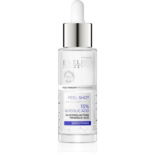 Eveline Cosmetics Serum Shot 15% Glycolic Acid Gommage Lissant Visage Pour Un Teint Unifié 30 Ml 