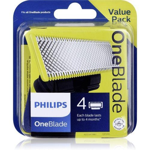 Philips Oneblade Qp240/50 Lames De Rechange 4 Pièces 