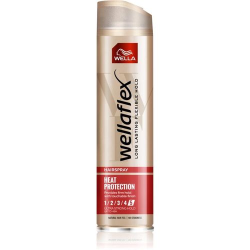 Wella Wellaflex Heat Protection Laque Cheveux Fixation Extra Forte Pour Protéger Les Cheveux Contre La Chaleur 250 Ml 