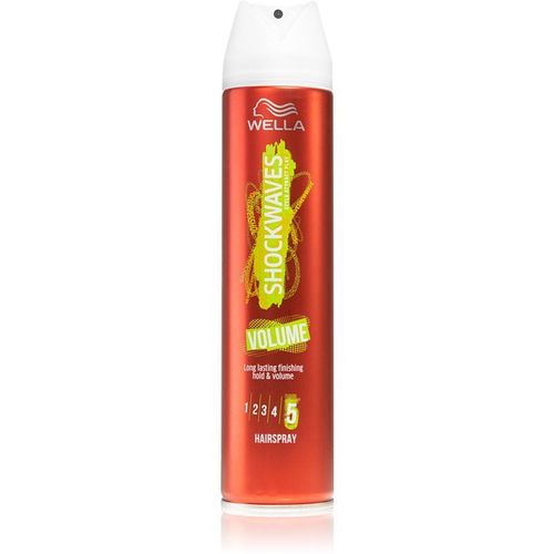 Wella Shockwaves Volume Laque Cheveux Fixation Extra Forte Pour Donner Du Volume 250 Ml 