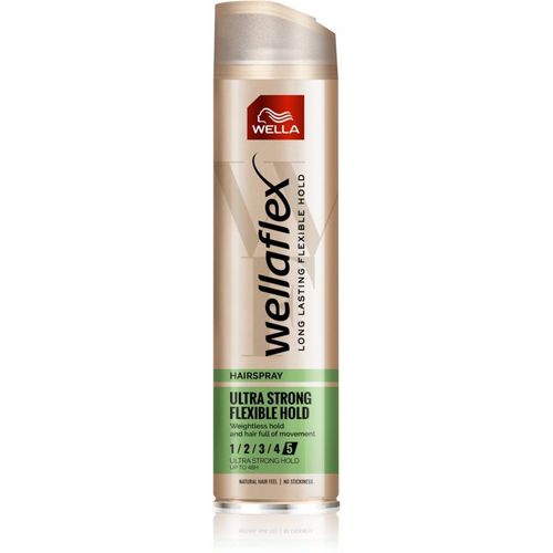 Wella Wellaflex Flexible Ultra Strong Laque Cheveux Fixation Extra Forte 250 Ml 