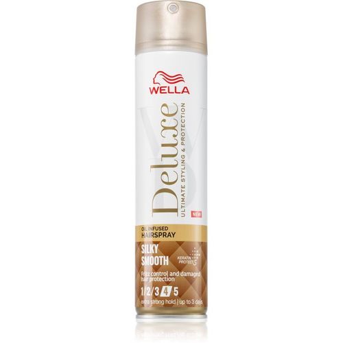 Wella Deluxe Silky Smooth Laque Cheveux Régénérante Fixation Extra Forte 250 Ml 