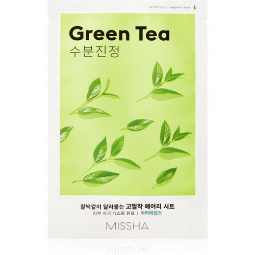 Missha Airy Fit Green Tea Masque Apaisant En Tissu Pour Un Effet Naturel 19 G 