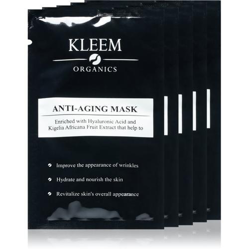 Kleem Organics Anti-Aging Mask Masque Anti-Rides Et Raffermissant Visage 5 Pcs 