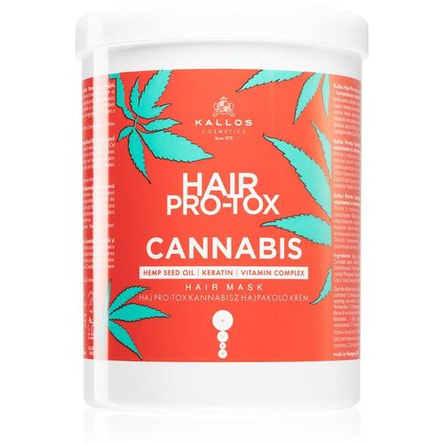 Kallos Hair Pro-Tox Cannabis Masque Cheveux Régénérant À L'huile De Chanvre 1000 Ml 