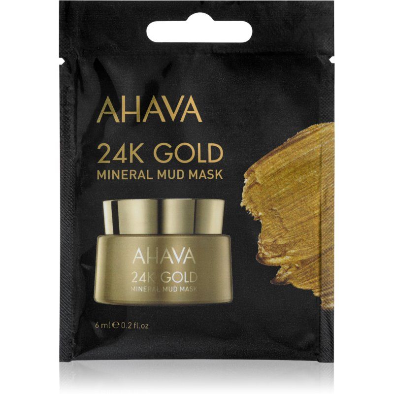 Ahava Mineral Mud 24k Gold Masque De Boue Minérale À L'or 24 Carats 6 Ml 