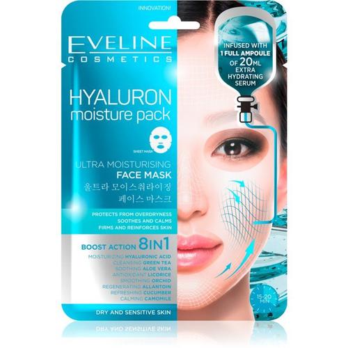 Eveline Cosmetics Hyaluron Moisture Pack Masque En Tissu Ultra Hydratant Et Apaisant 