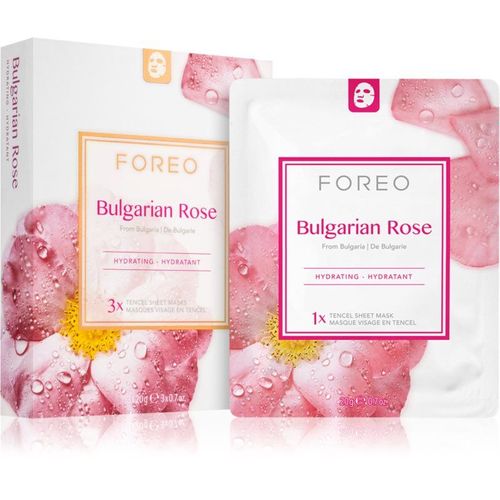 Foreo Farm To Face Sheet Mask Bulgarian Rose Masque Hydratant En Tissu 3x20 Ml 