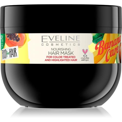 Eveline Cosmetics Food For Hair Banana Masque Nourrissant Cheveux Pour Cheveux Colorés Et Méchés 500 Ml 