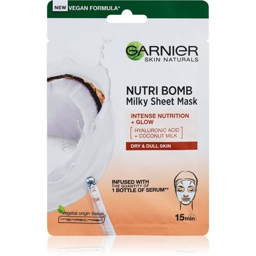 Garnier Skin Naturals Nutri Bomb Masque Nourrissant En Tissu Pour Une Peau Lumineuse 28 G 