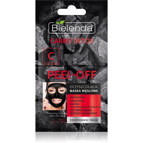 Bielenda Carbo Detox Active Carbon Masque Peel-Off Visage Au Charbon Actif Pour Peaux Grasses Et Mixtes 2 X 6 G 