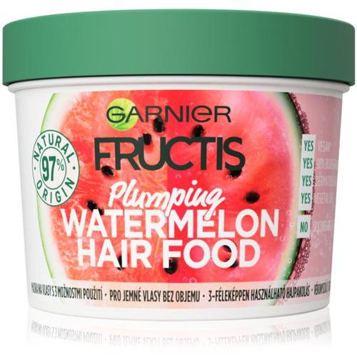 Garnier Fructis Watermelon Hair Food Masque Pour Cheveux Fins Et Sans Volume 390 Ml 