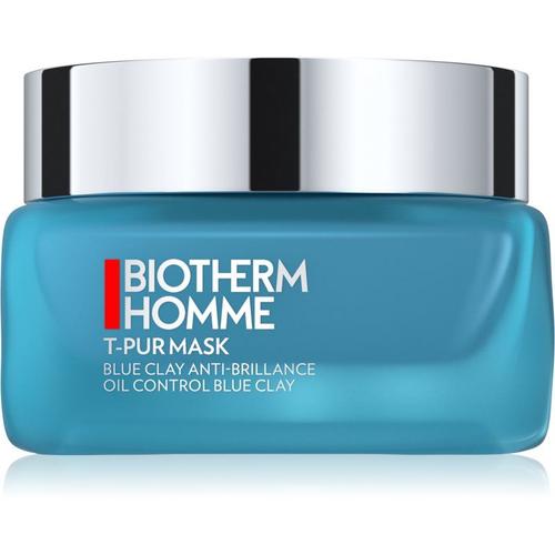 Biotherm Homme T - Pur Blue Face Clay Masque Purifiant Pour Hydrater La Peau Et Réduire L'apparence Des Pores 50 Ml 