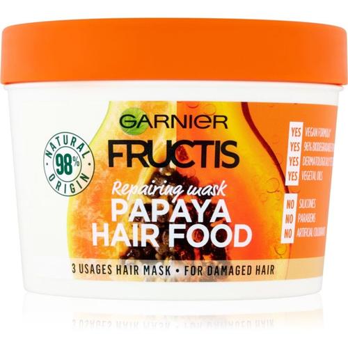 Garnier Fructis Papaya Hair Food Masque Rénovateur Pour Cheveux Abîmés 390 Ml 