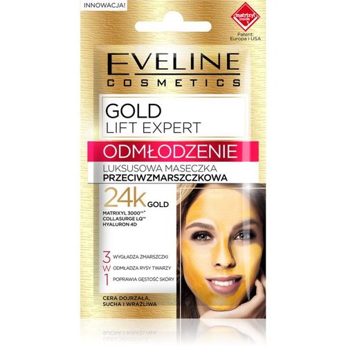 Eveline Cosmetics Gold Lift Expert Masque Rajeunissant 3 En 1 7 Ml 