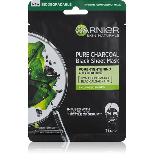 Garnier Skin Naturals Pure Charcoal Masque Tissu Noir À L'extrait D'algues 28 G 