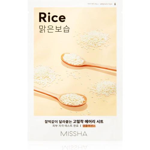 Missha Airy Fit Rice Masque Tissu Purifiant Et Rafraîchissant 19 G 