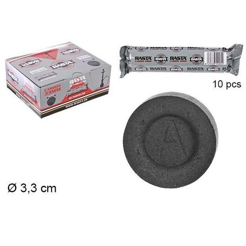 10 Pastilles De Charbon Noir 33mm Pour Chicha Narguilé Hookah