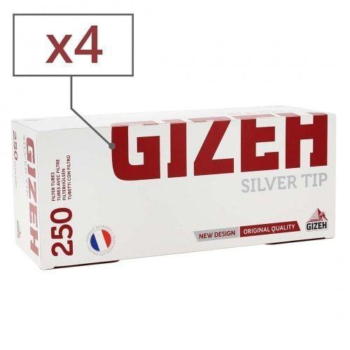 Boite De 250 Tubes Gizeh Silver Tips Avec Filtre X4