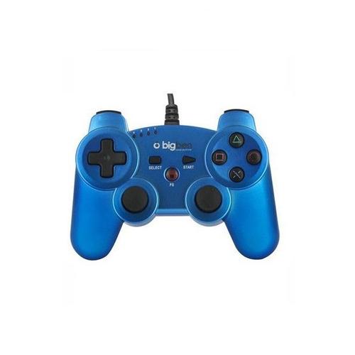 Manette Bigben Mini Metallic Pour Playstation Ps3 Bleu