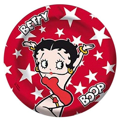 Cendrier Rond Métallique Betty Boop Étoiles