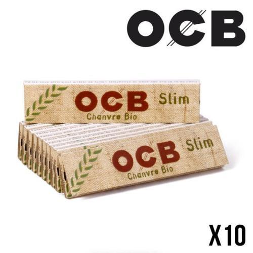 Papier À Rouler Ocb Slim Chanvre Bio 10 Carnets De 32 Feuilles Slim