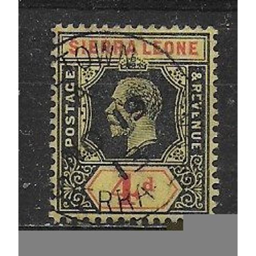 Sierra Leone Colonie Britannique 1903 : Edouard 7 - Timbre 4 P. Violet-Brun Et Carmin Oblitéré Cote 12 Euros