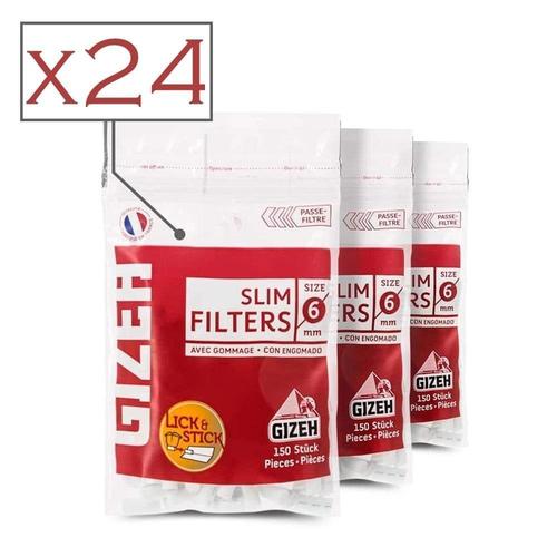 Lot De 24 Sachets De Filtres À Cigarette Gizeh Slim