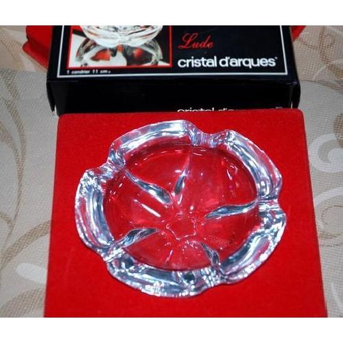 J.G Durand & Cie Grand  Ash Tray Cendrier Design  20 Cm  Verrerie Cristal D'arques