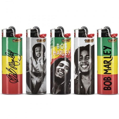 Lot De 5 Briquets Maxi Bic À Pierre Bob Marley