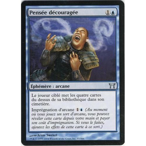 Pensée Découragée - Unco - Guerriers De Kamigawa - Vf - Magic